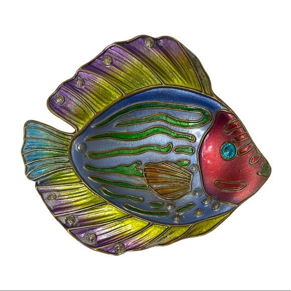 Glamour Jeweled Fish Soap Dish & Handcrafted Soap Bar - Picture 4 of 10